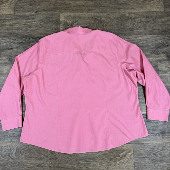 Coldwater Creek 100% Cotton Pink Long Sleeve Button-Up Tunic Size 3X - Picture 10 of 12